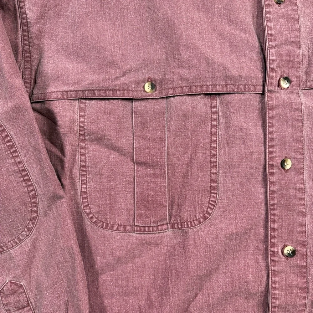 Red Head Brand Co. Button Up Long Sleeve Red Men's Size XXL Elbow Patches‎ VTG - Picture 8 of 15